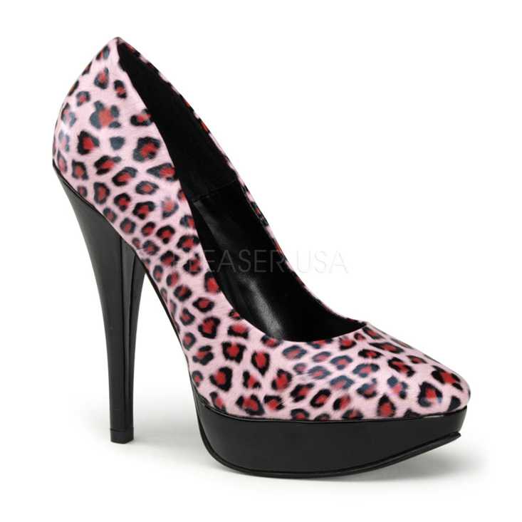Baby Pink Cheetah Print Pump High Heels