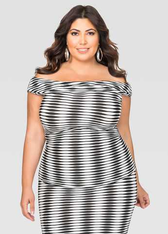 Striped Off-Shoulder Top