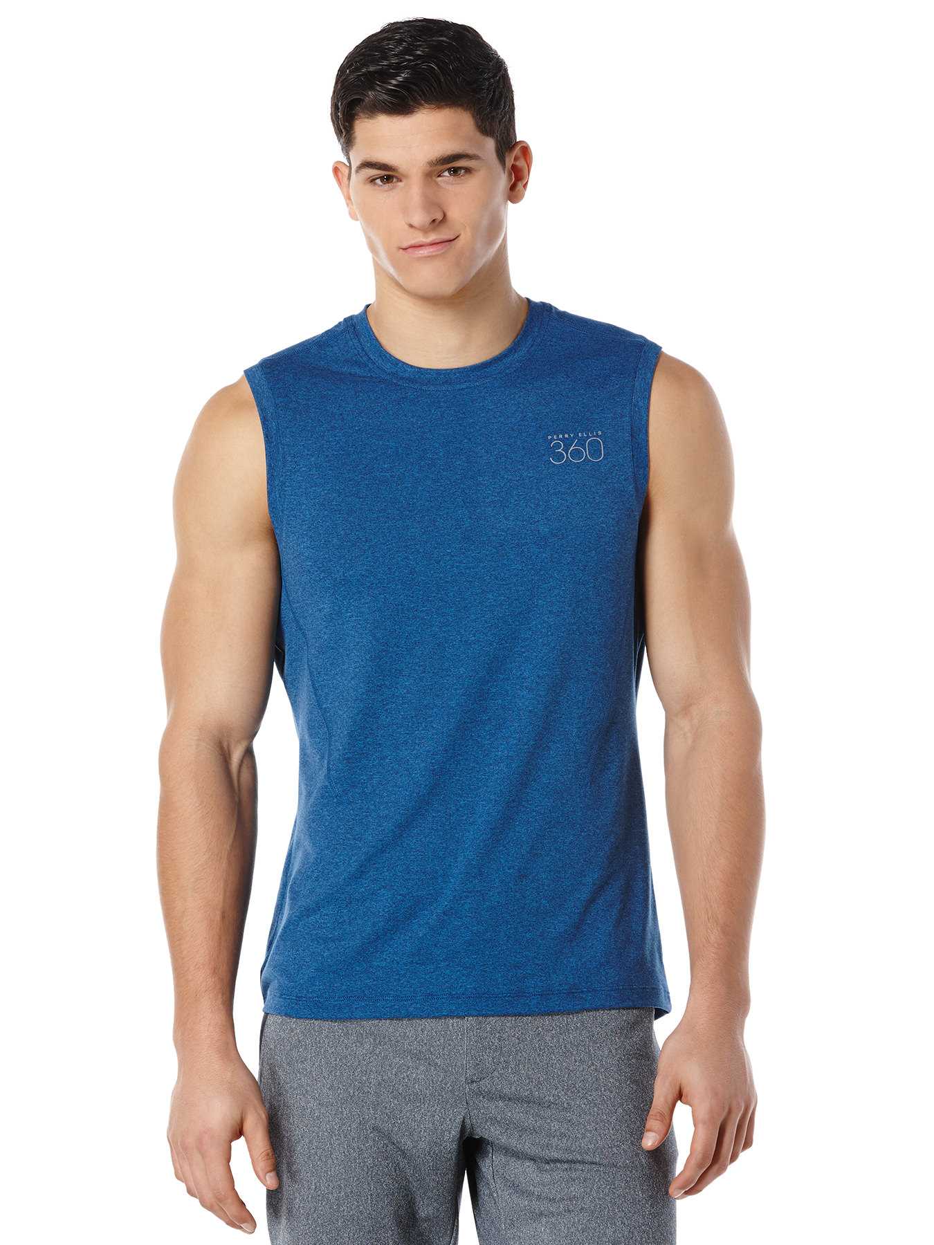 Perry Ellis Active Marled Logo Tank