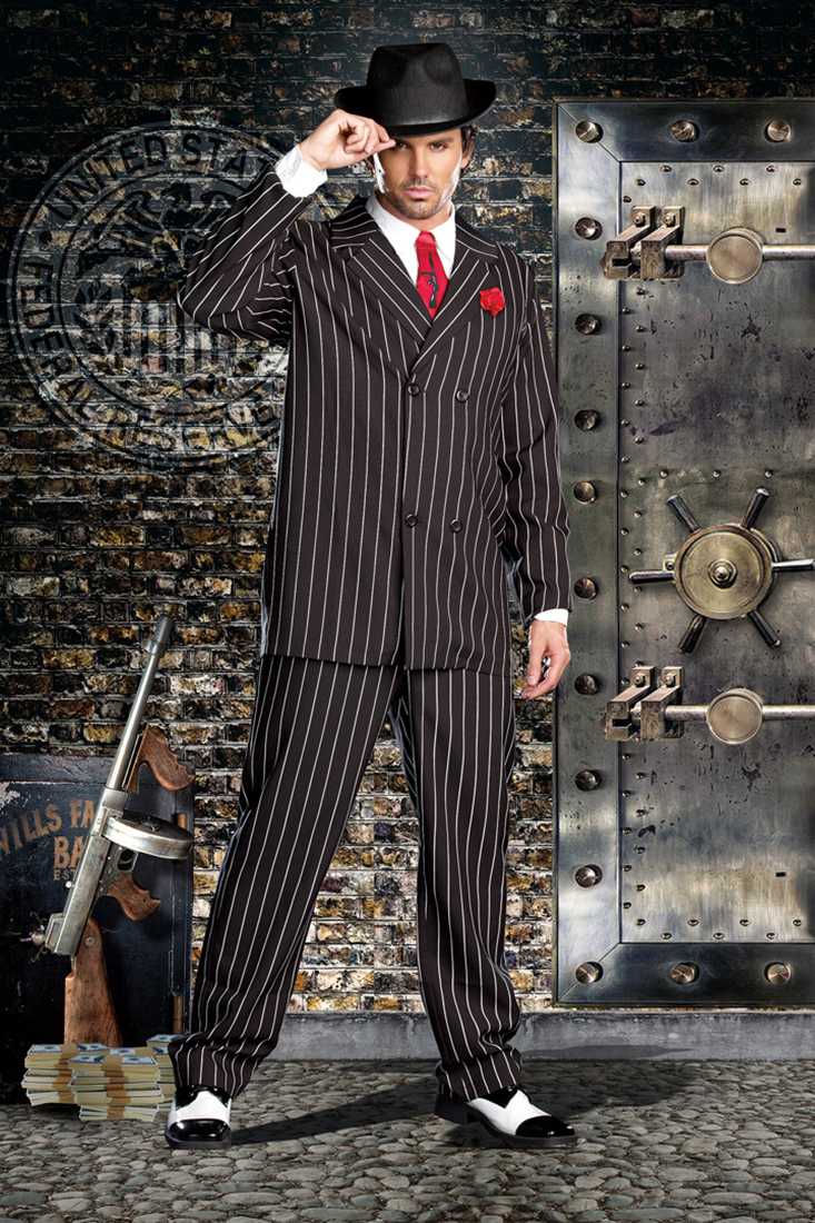6 PC Mens Gangsta Costume