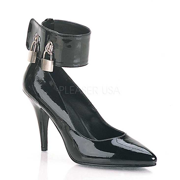 Black Patent Closed Toe High Heels