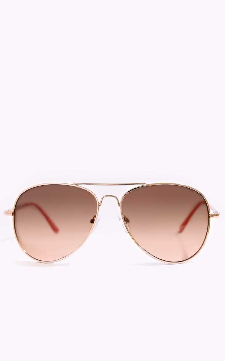 Hermosa Beach Aviator Sunglasses - N/S - Gold by Styles For Less