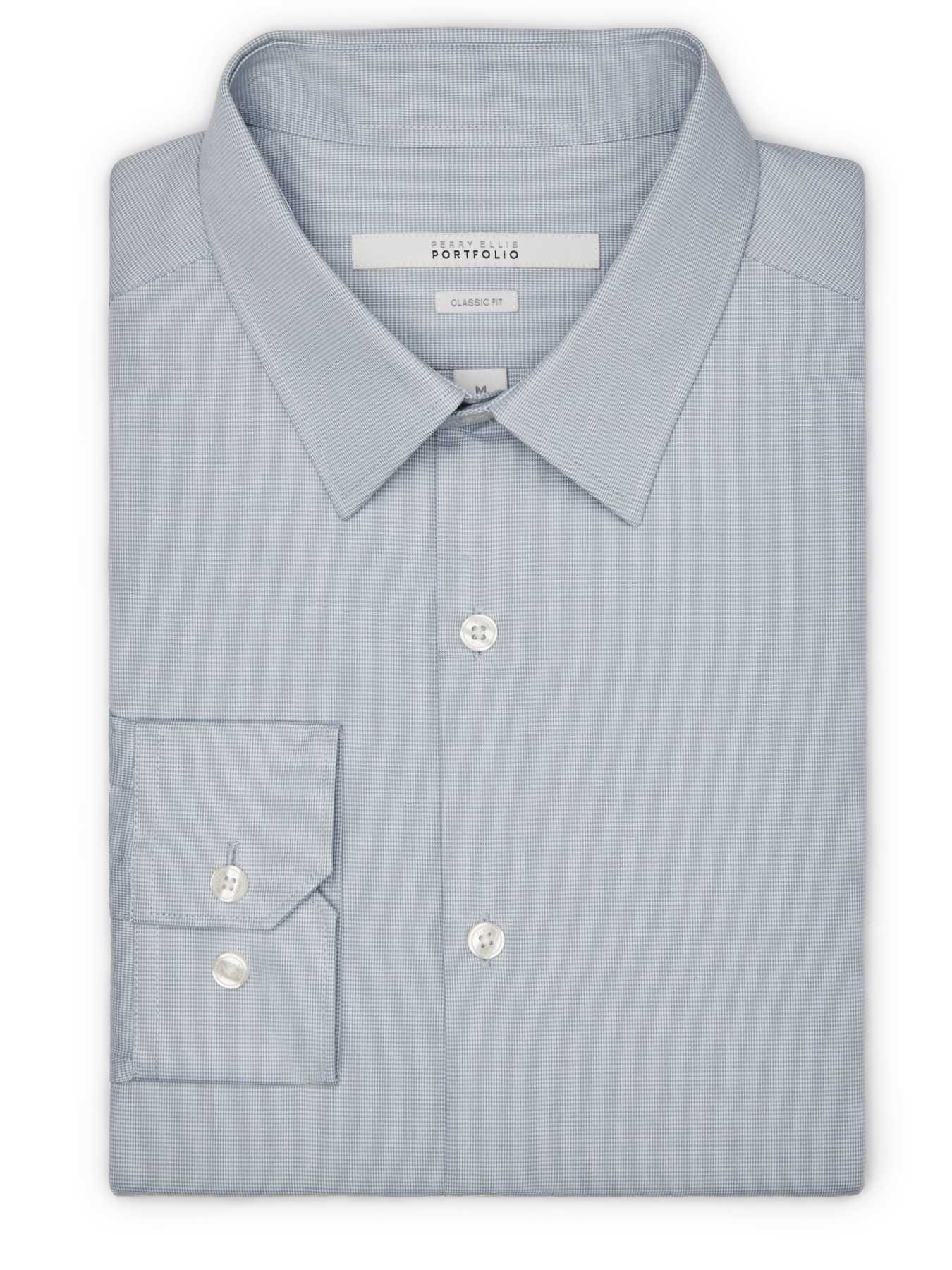 Perry Ellis Classic Fit Houndstooth Dress Shirt