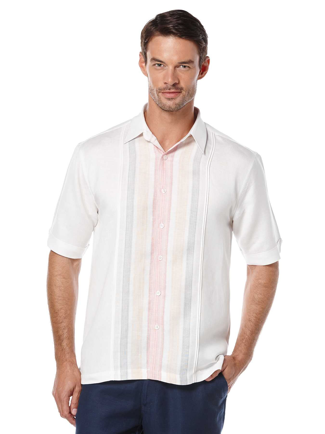 Cubavera Short Sleeve 2 Upper Pocket Ombre Shirt