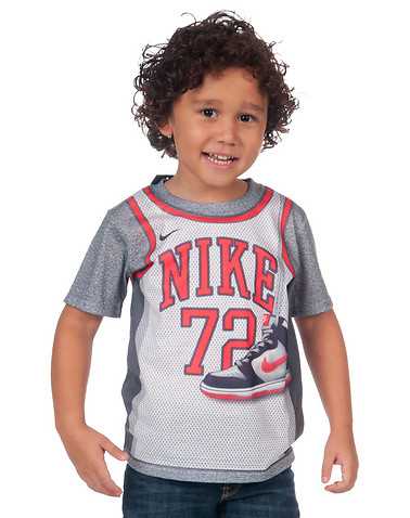 NIKE BOYS White Clothing / Short Sleeve T-Shirts M / 5