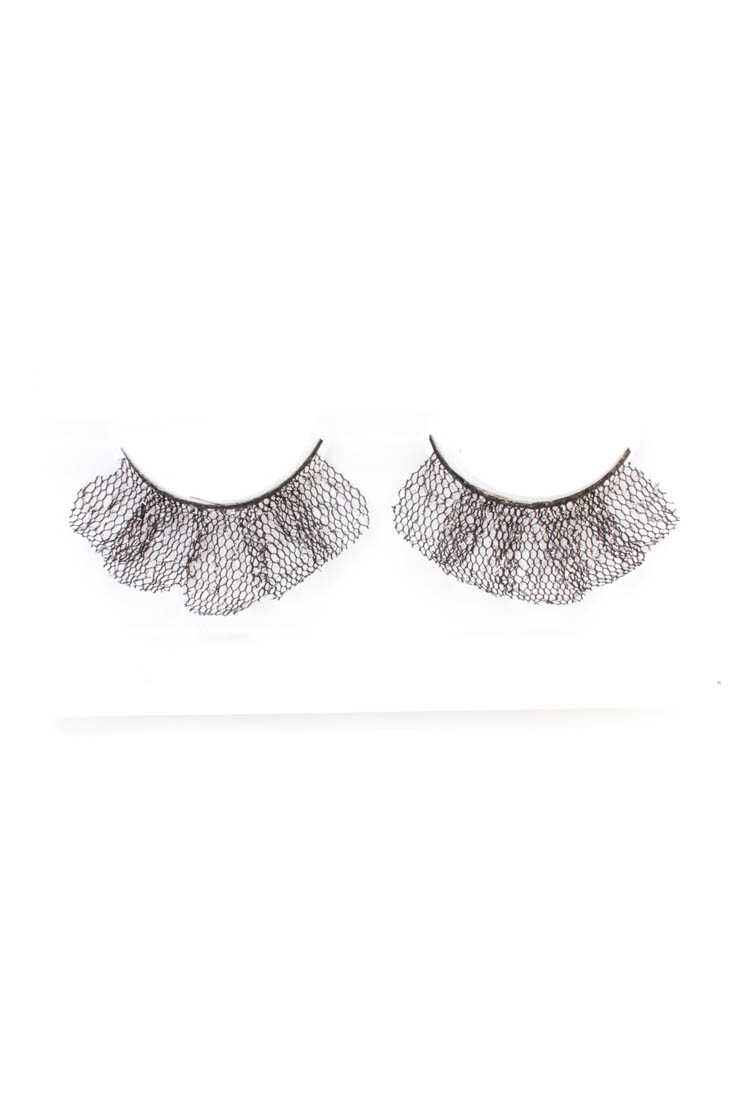 Black Silver Shimmer Netted Faux Eyelashes