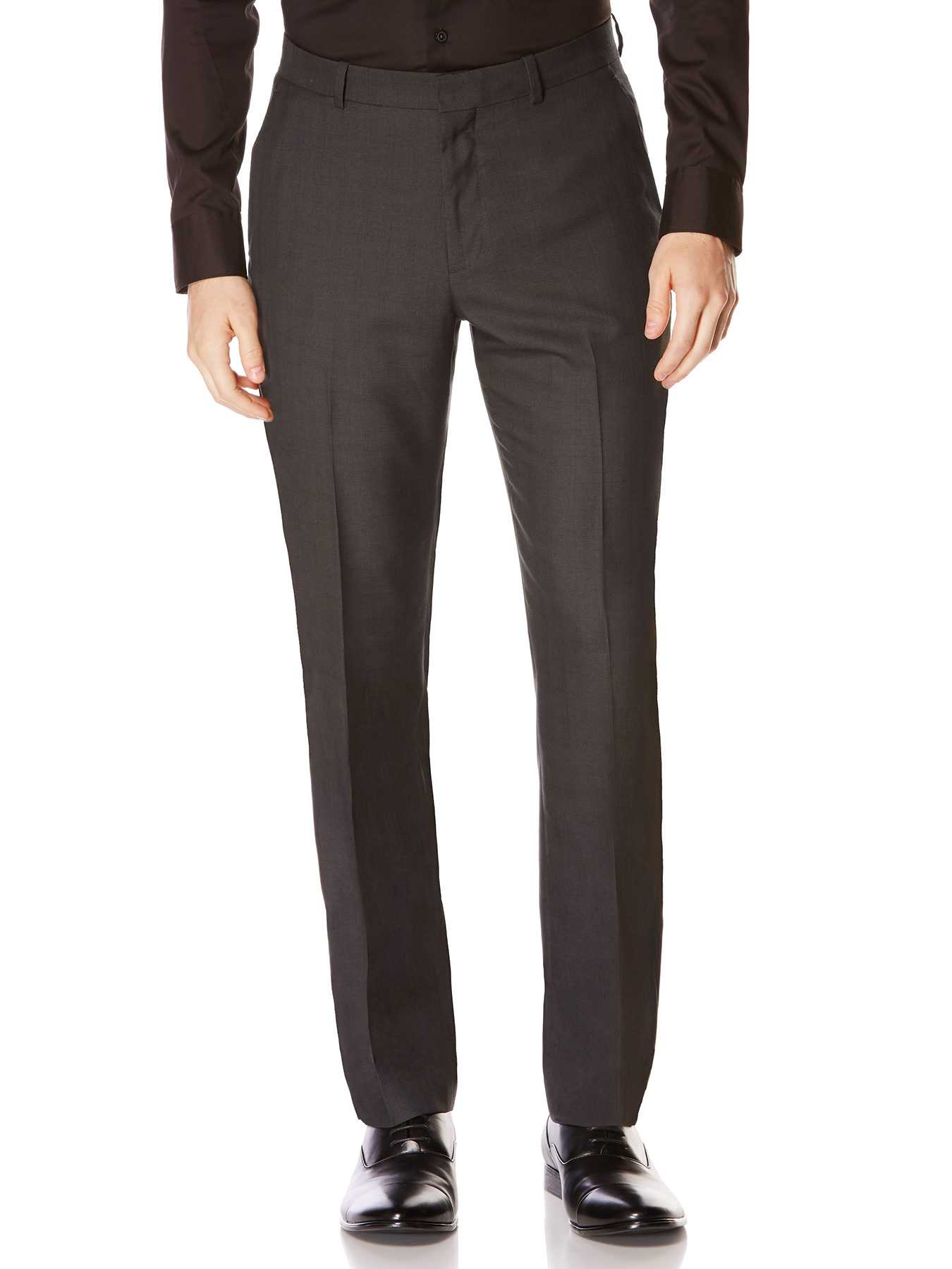 Perry Ellis Slim Fit Tonal Plaid Dress Pant