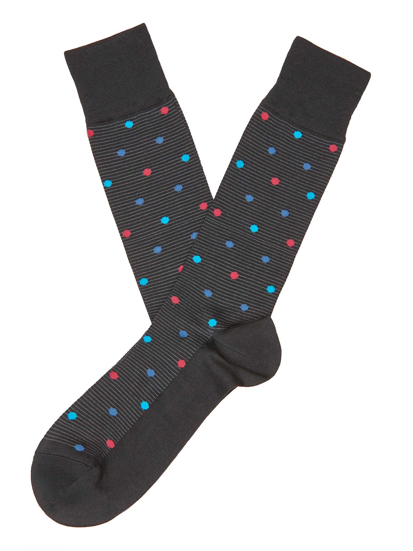 Perry Ellis Microfiber Stripe Dot Sock