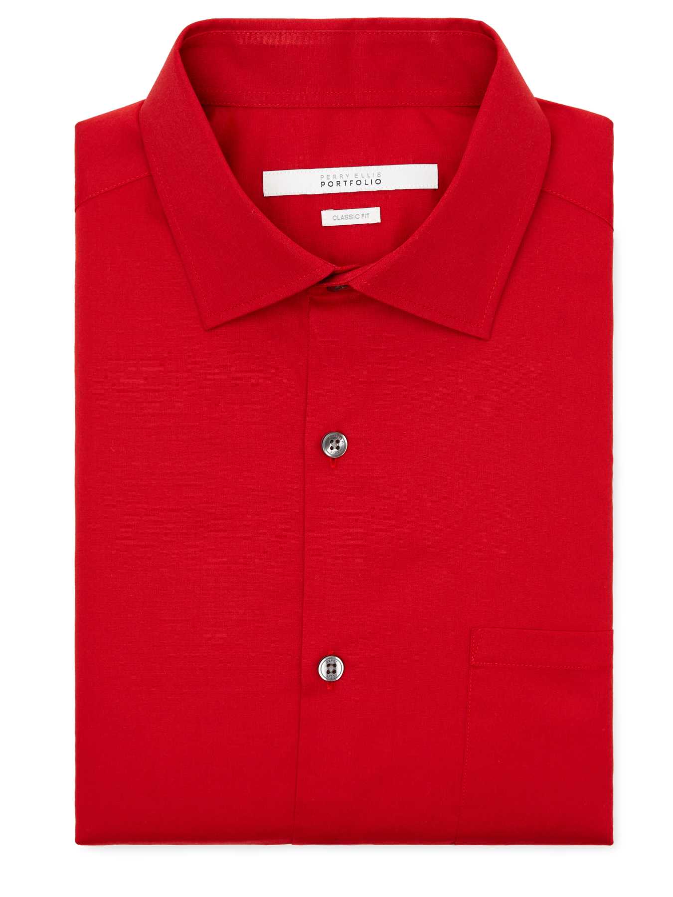 Perry Ellis Classic Fit Solid Dress Shirt