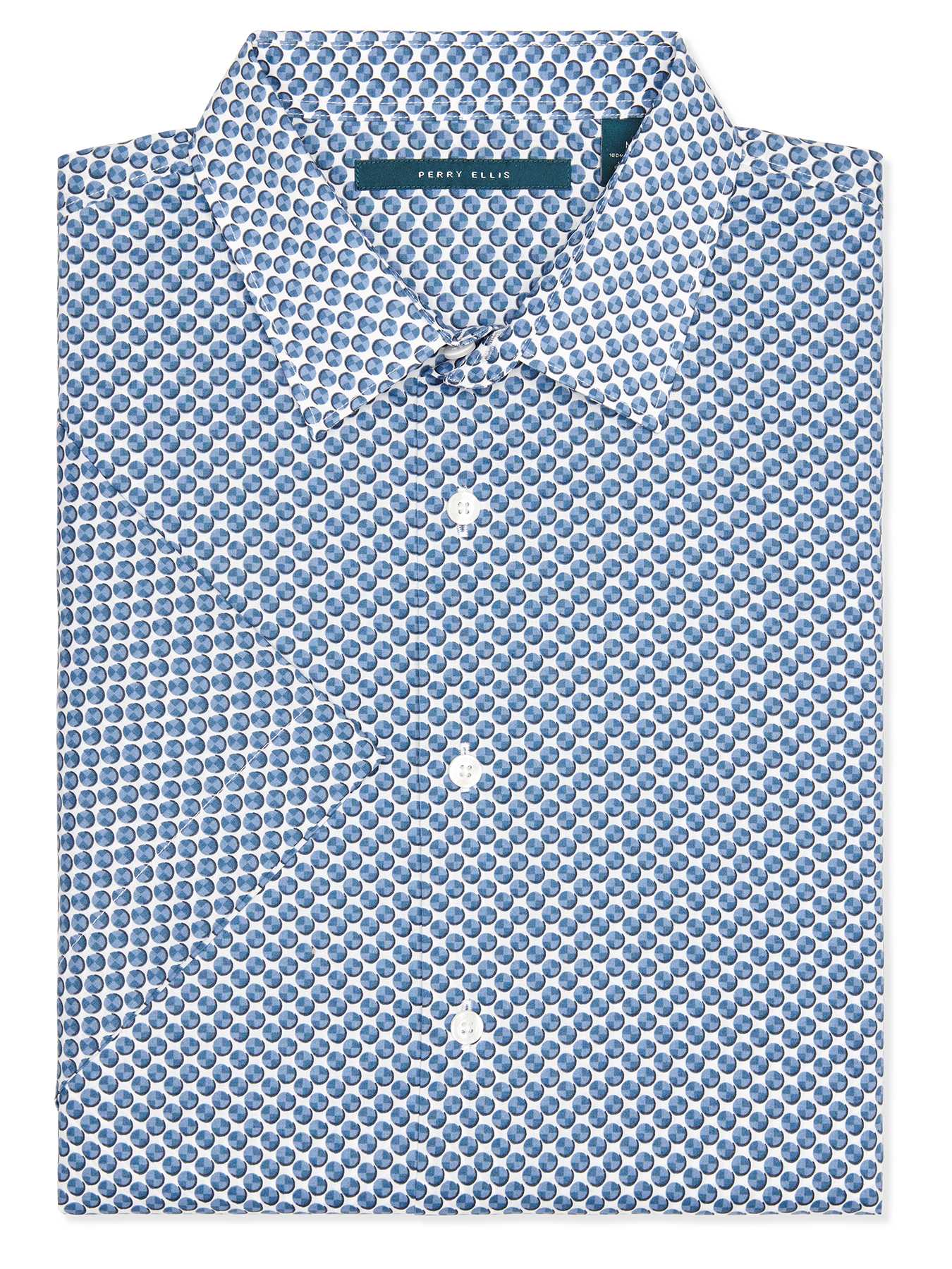 Perry Ellis Short Sleeve Exclusive Dot Print Shirt