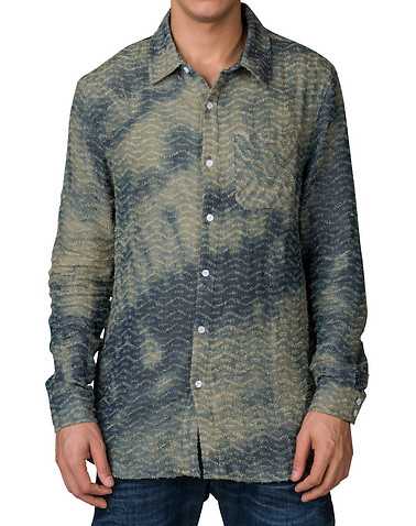 HUDSON OUTERWEARENS Blue Clothing / Button Down Shirts