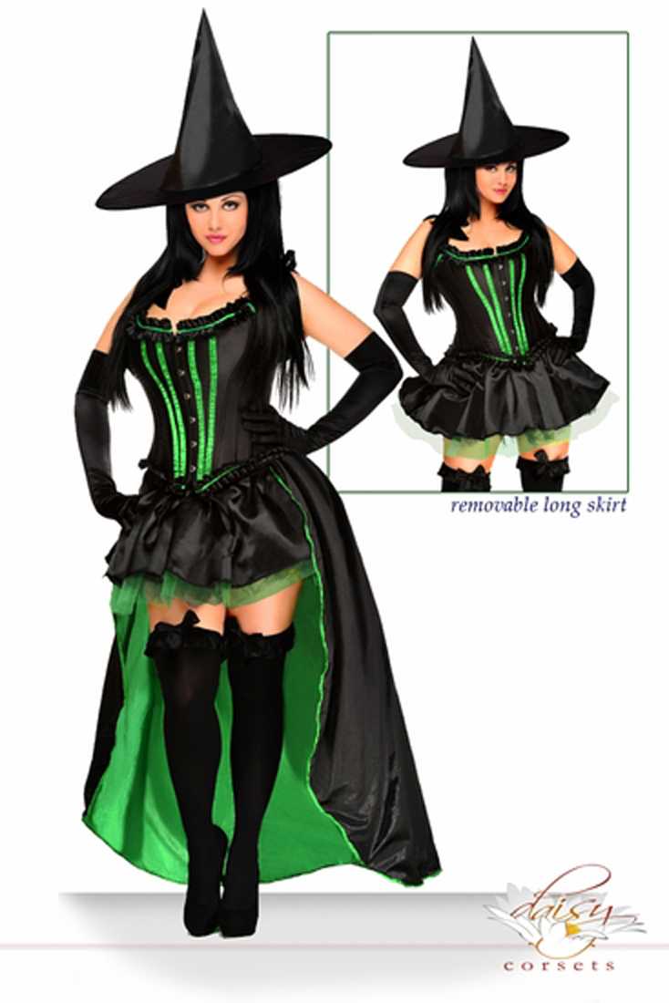 5 PC Sexy Wicked Witch Costume