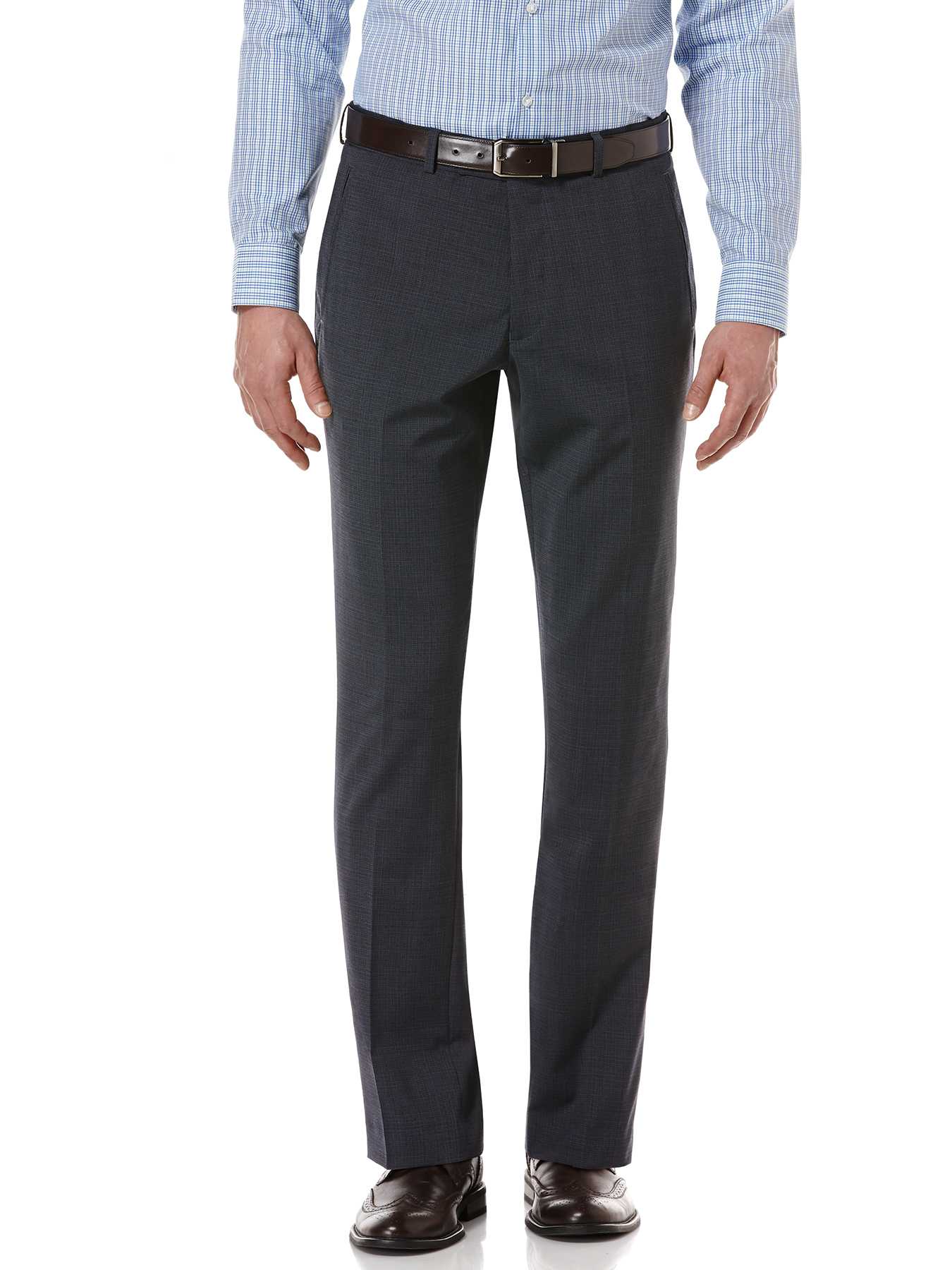 Perry Ellis Blue Small Check Suit Pant