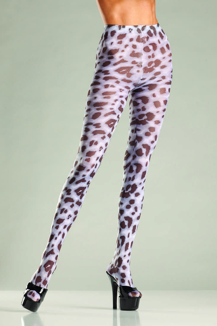 Animal Print Sheer Tights