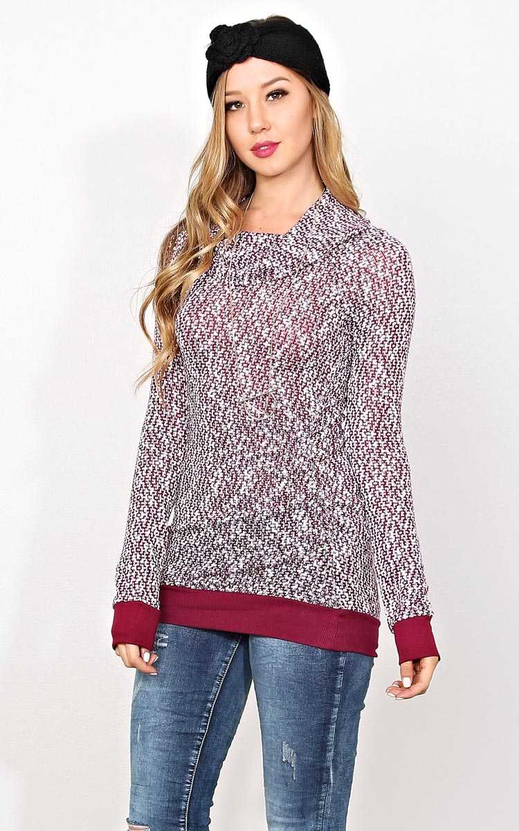 Stormy Weather Slub Knit Top - LGE - Black in Size Large by Styles For Less