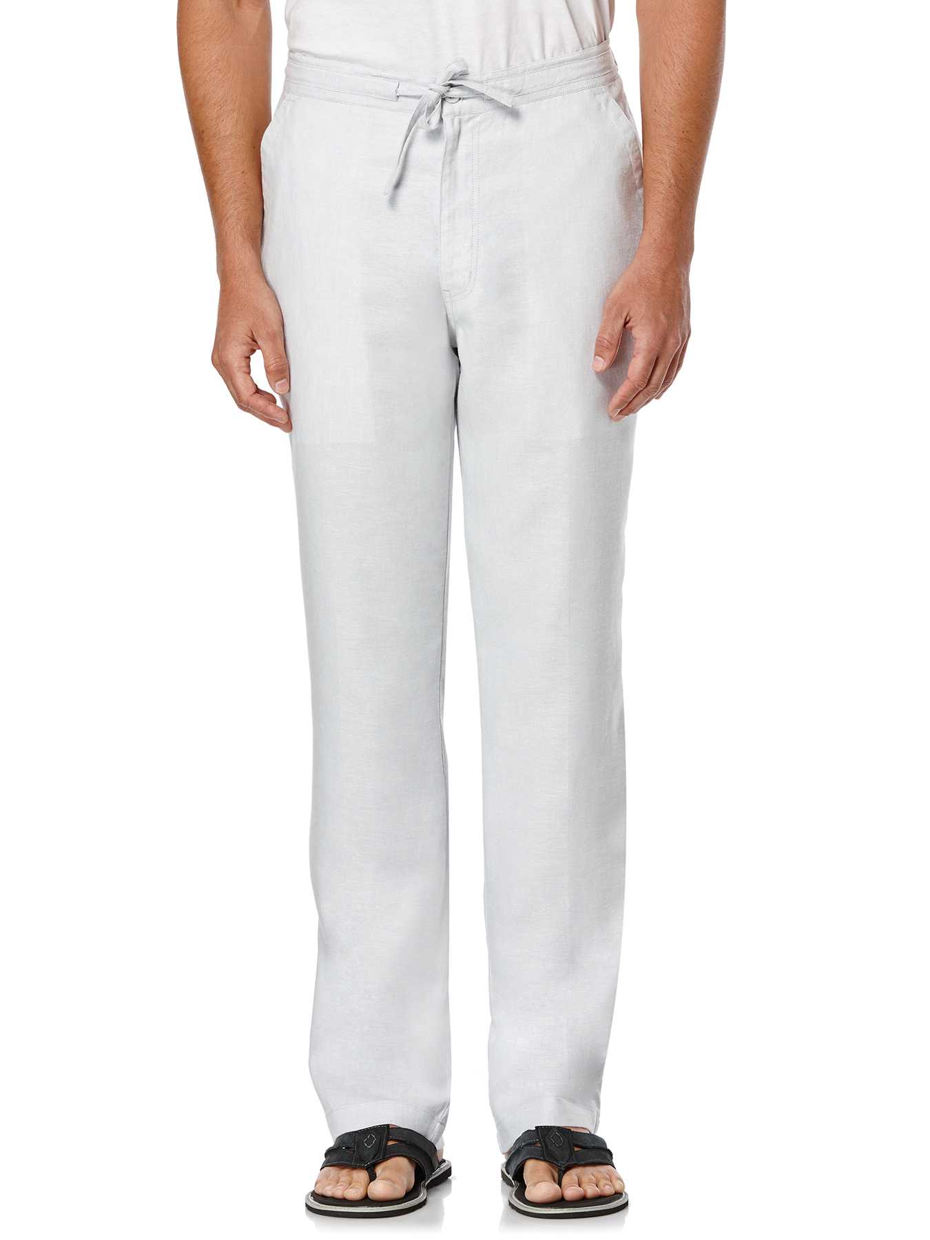 Cubavera Linen Textured Pant With Back Elastic