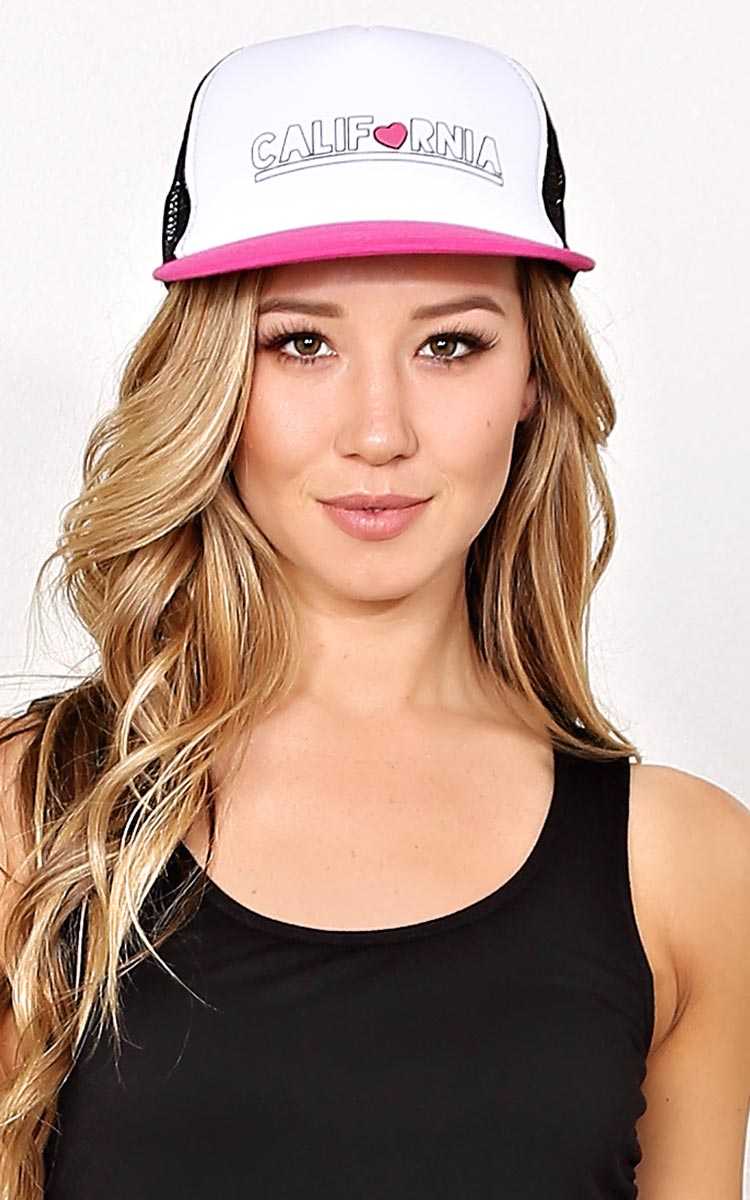 CALIFORNIA Love Trucker Hat - N/S - Black/White by Styles For Less