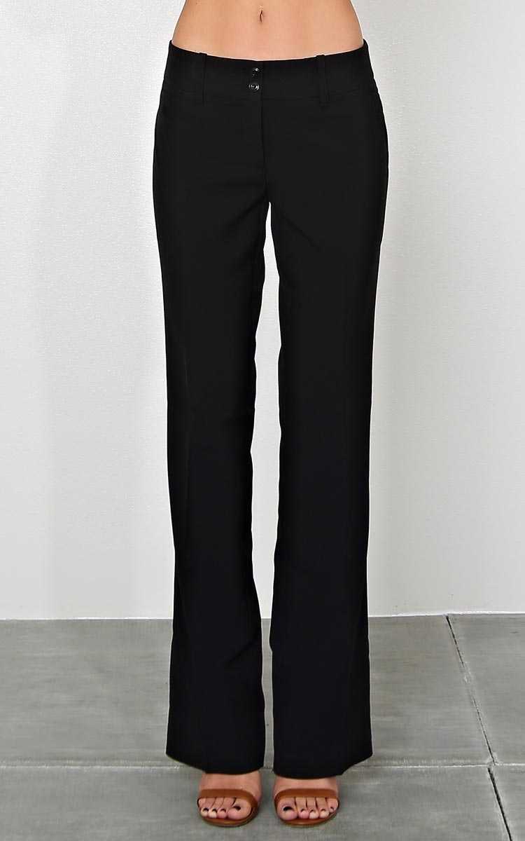 Be Ready Woven Slacks - - Black in Size by Styles For Less