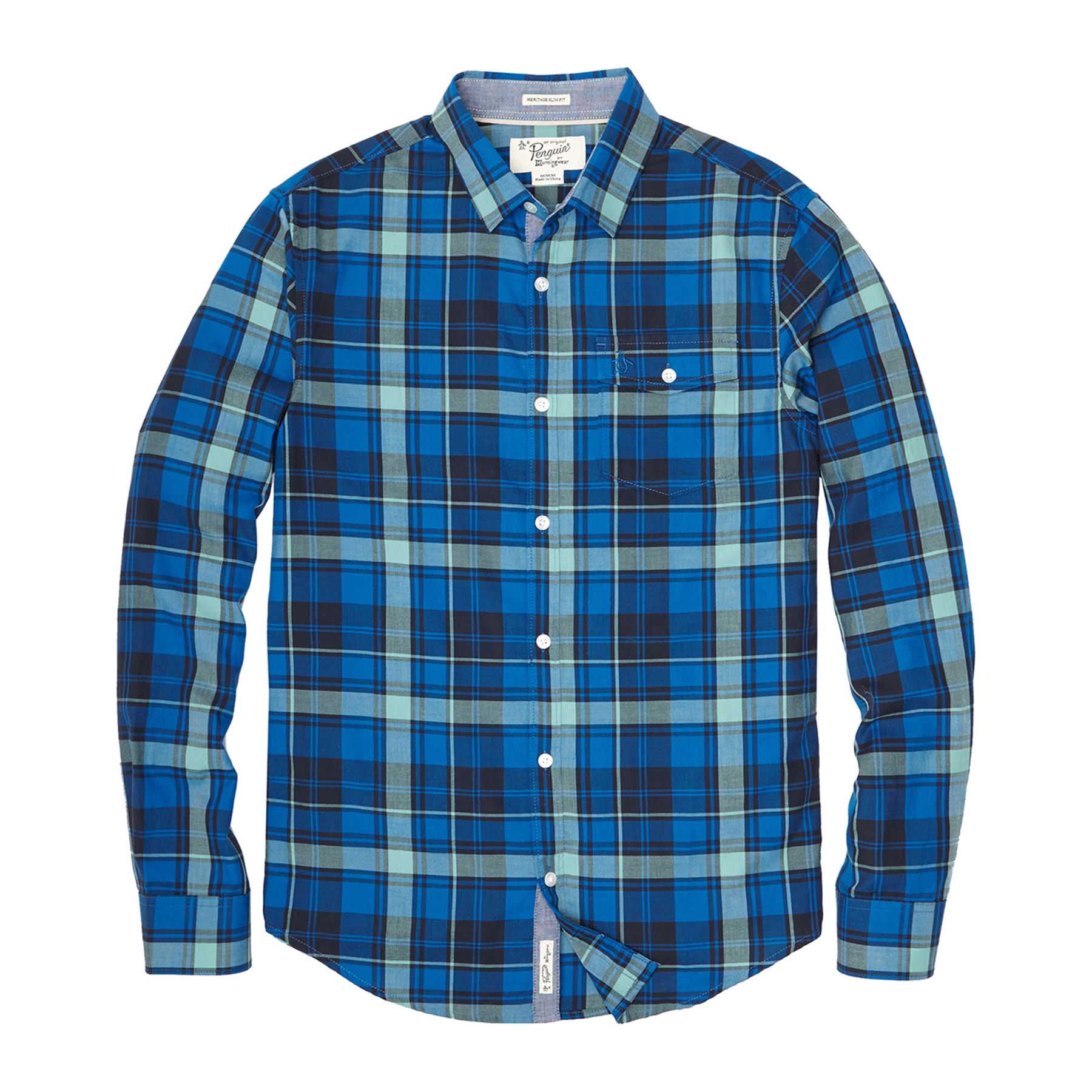 Original Penguin P55 HERRINGBONE PLAID SHIRT