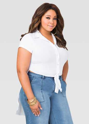 Tie Front Hi-Lo Top