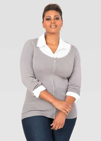 Basic Zip Cardigan