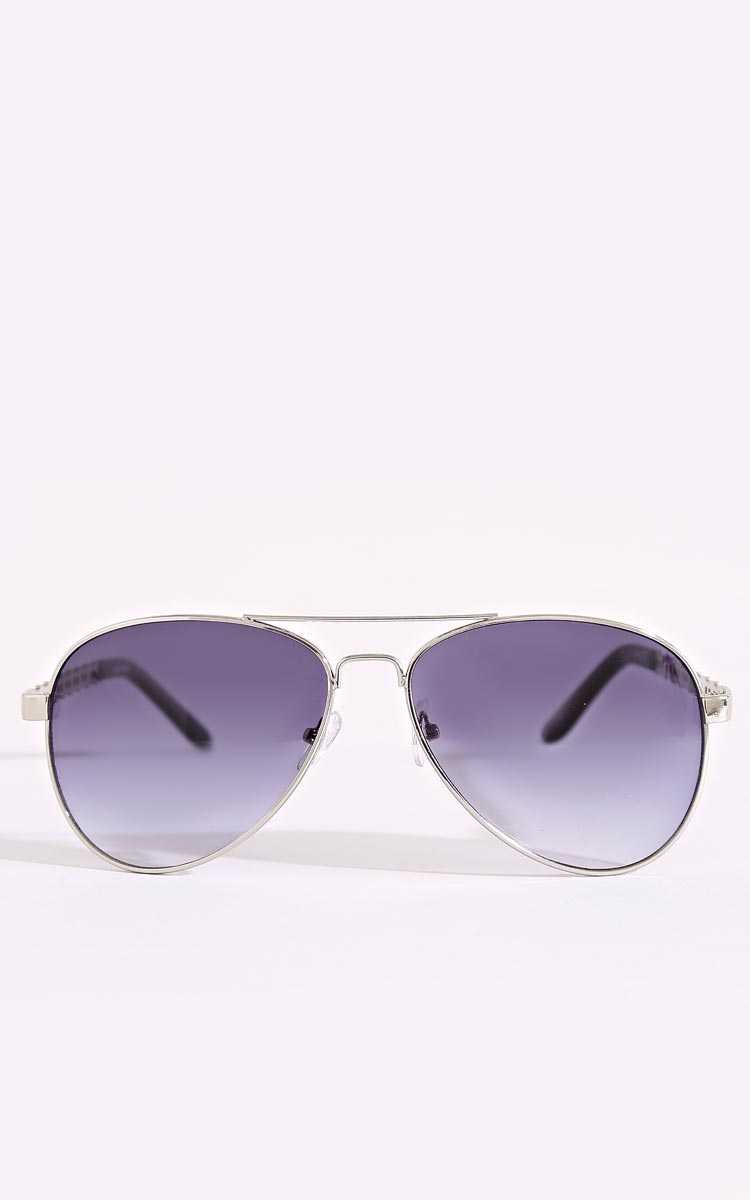 Chained To Spring Aviator Sunglasses - N/S - Silver by Styles For Less