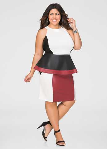 Ponti Faux Leather Pencil Skirt
