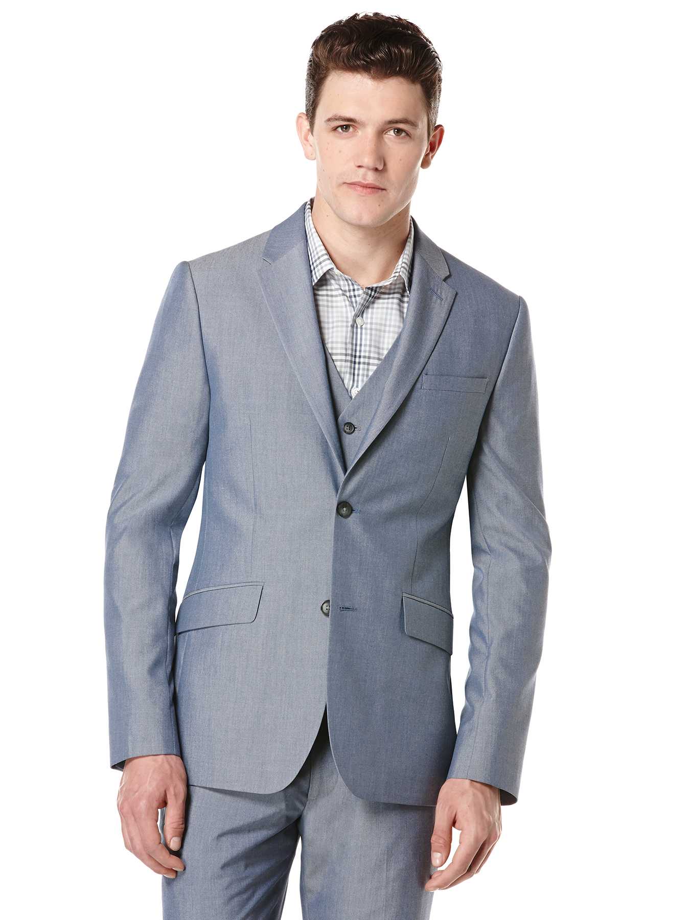 Perry Ellis Slim Fit Sharkskin Suit Jacket