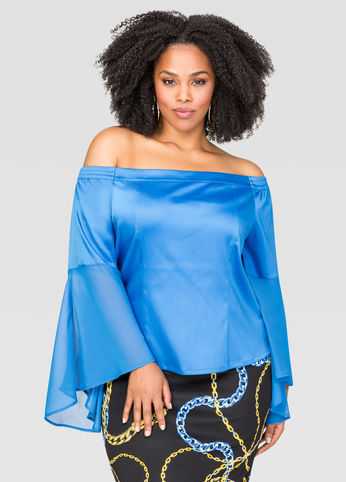 Off-Shoulder Bell Sleeve Top