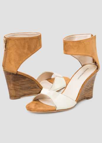 Metallic Suede Wedge - Wide Width