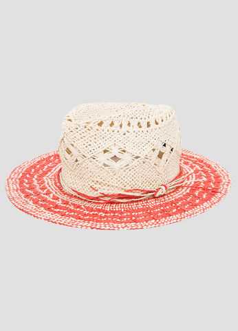 Contrast Brim Straw Panama Hat