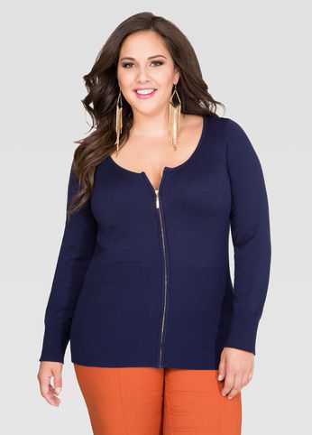 Basic Zip Cardigan