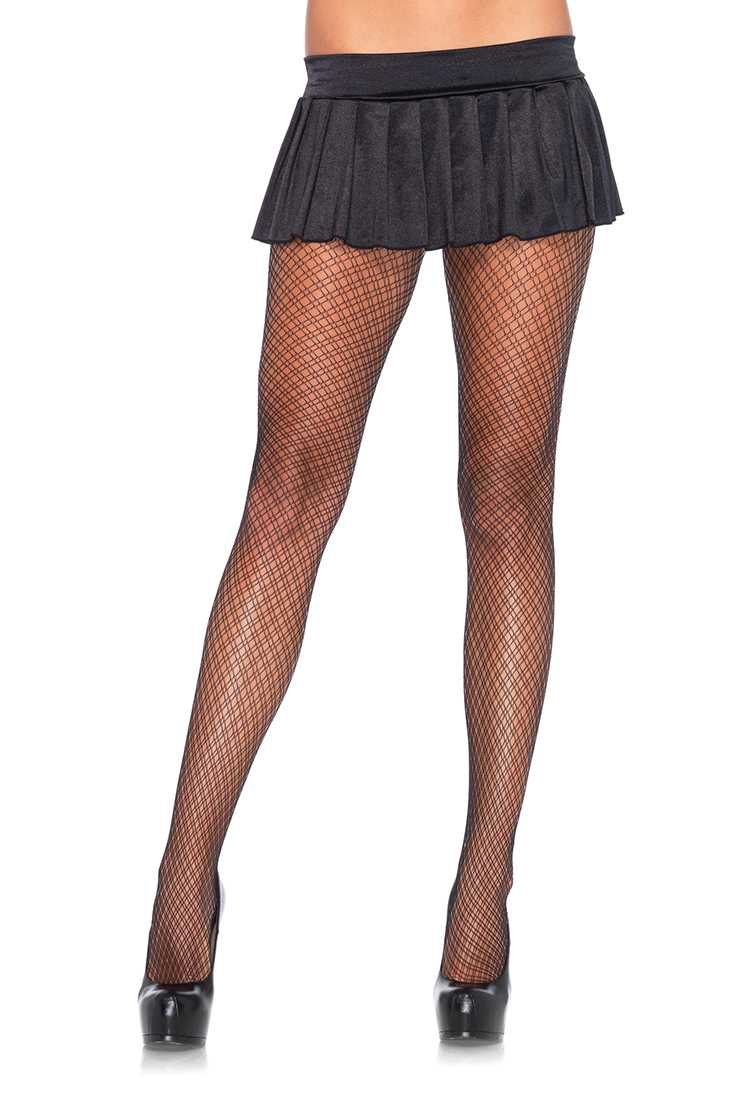 Black Plaid Net Pantyhose Hosiery