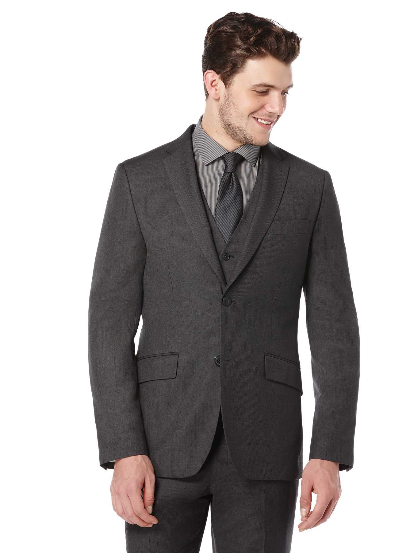 Perry Ellis Slim Fit Subtle Pattern Suit Jacket