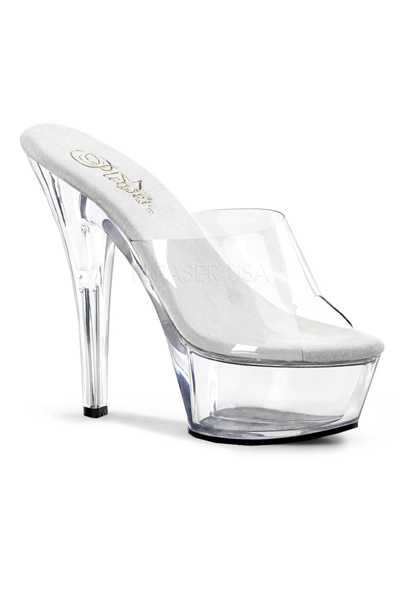 Clear Clear Slip On Platform High Heels