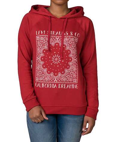 LEVIS WOMENS Red Clothing / Sweatshirts M