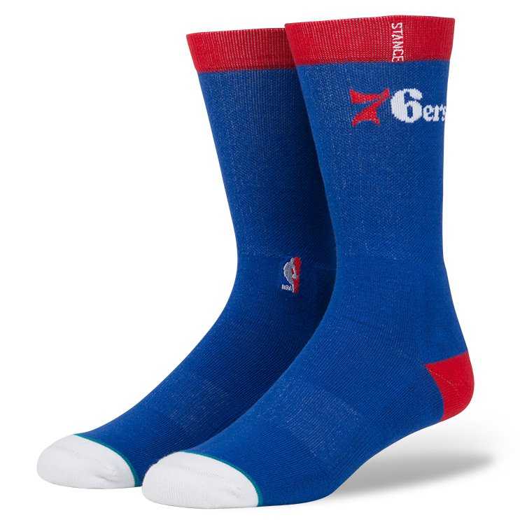 Stance 76Ers Casual Logo BLU L NBA Casual Socks