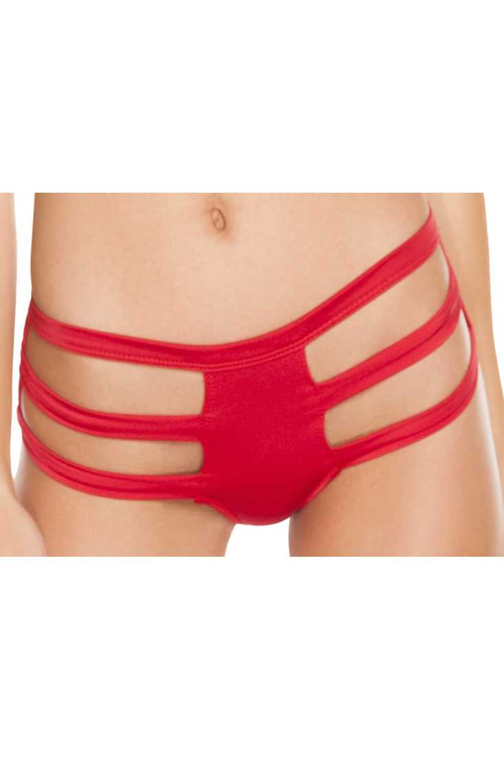 Red Triple Strapped Bottom
