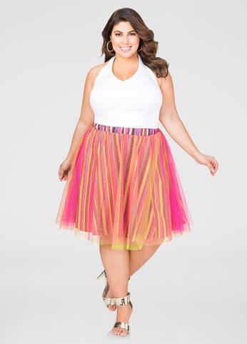 Striped Tulle Skirt