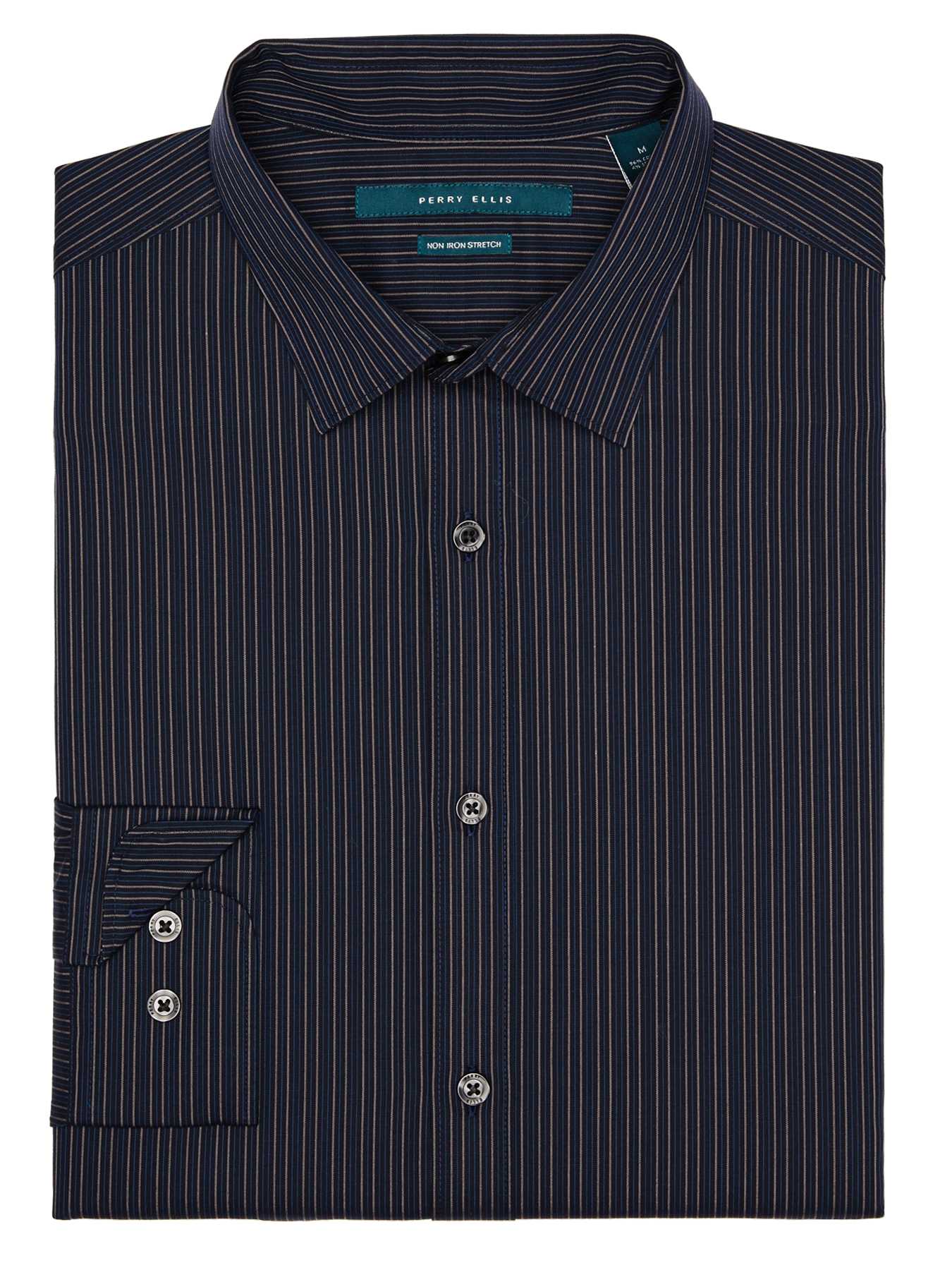Perry Ellis Non-Iron Fine Stripe Shirt