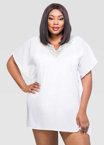 Silver Sequin Cover-Up Top
