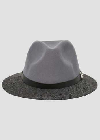 Herringbone Tweed Fedora Hat