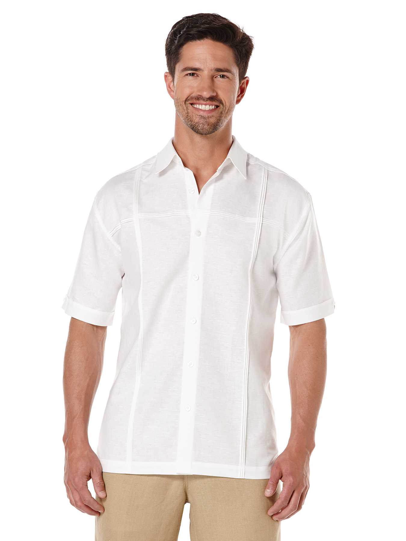 Cubavera Short Sleeve Tuck Panels Shirt