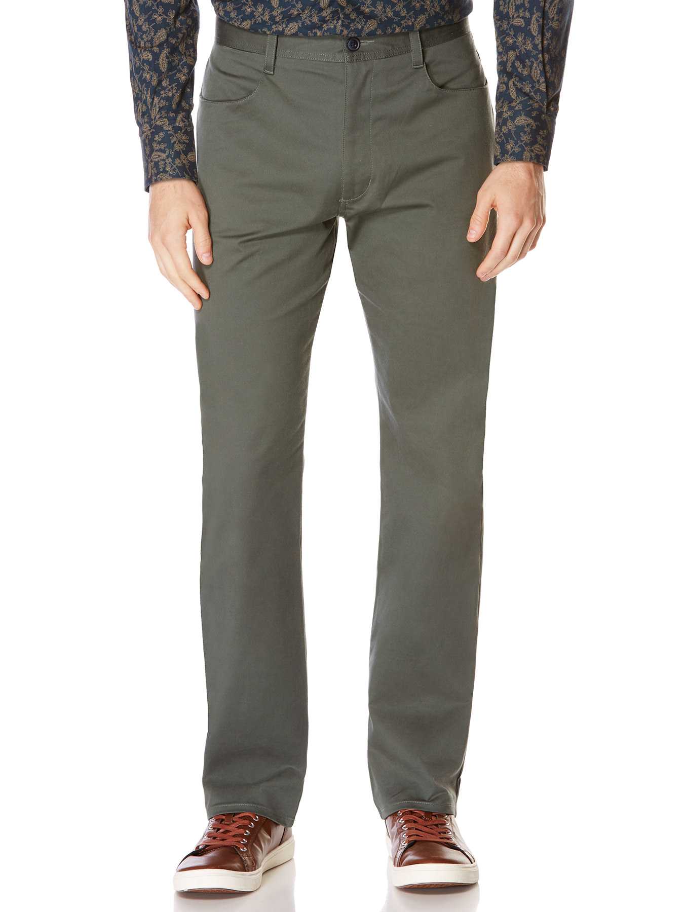 Perry Ellis Regular Fit Sateen Twill Pant