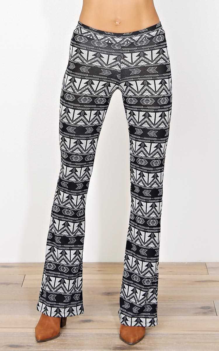 Into The Mystic Palazzo Pants - - Oatmeal Combo in Size by Styles For Less