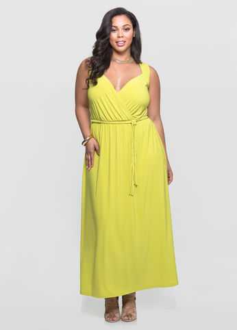 Braided Belt Maxi Dress