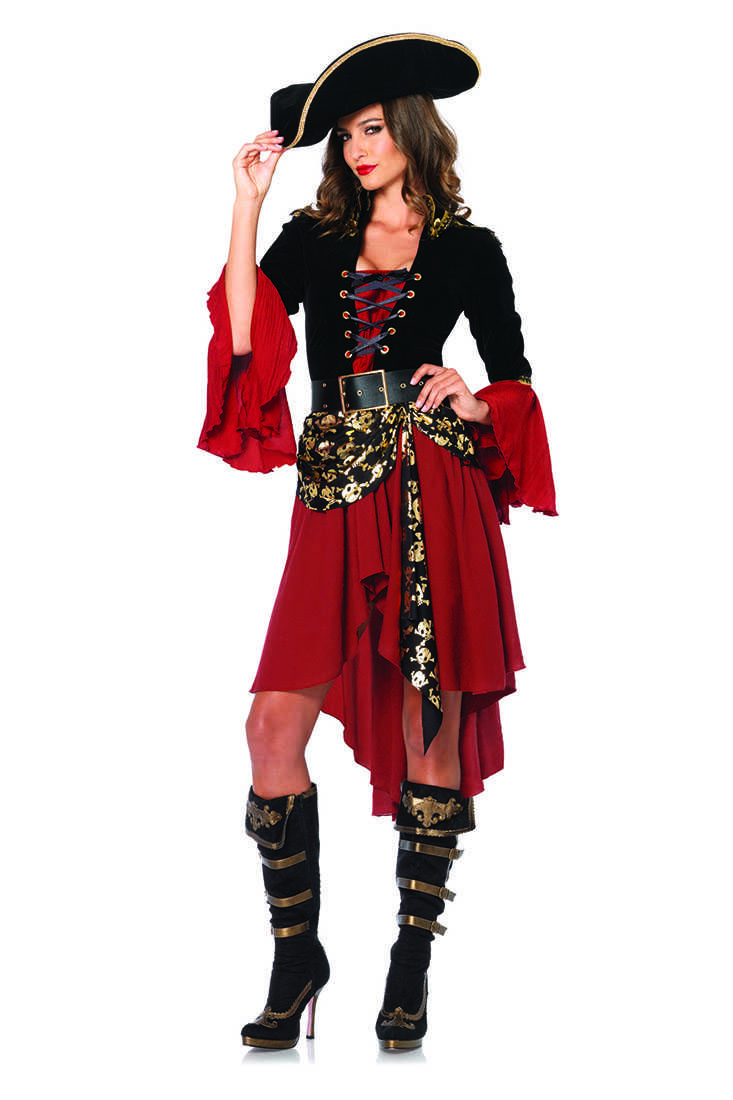Black Cruel Seas Captain Sexy Pirate Costume