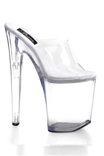 Clear Patent Peep Toe High Platform Heels