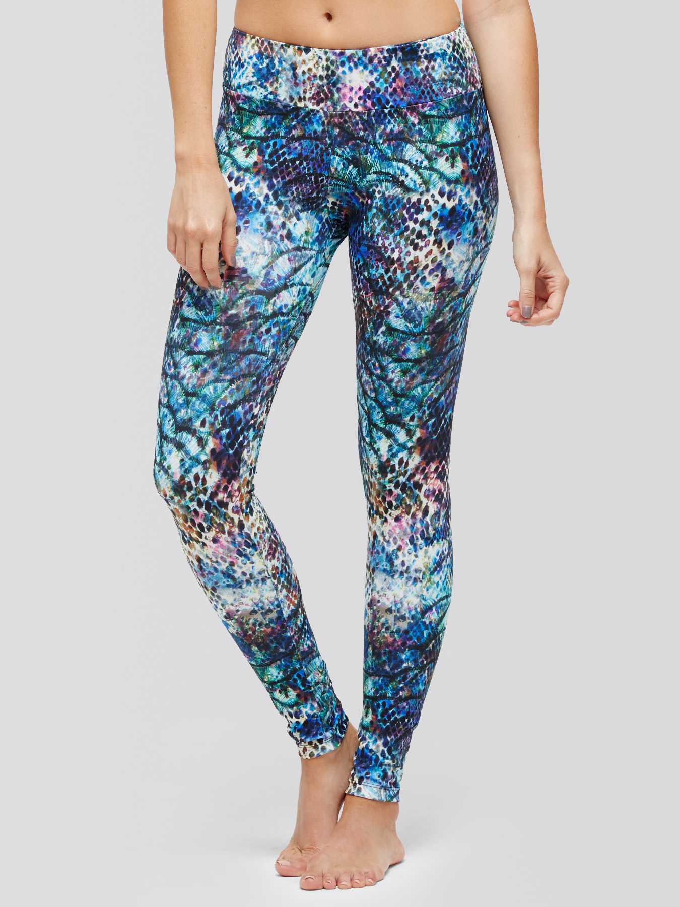 Peony Fish Scale Print Leggings
