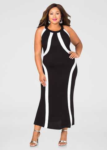 Racerback Colorblock Maxi Dress
